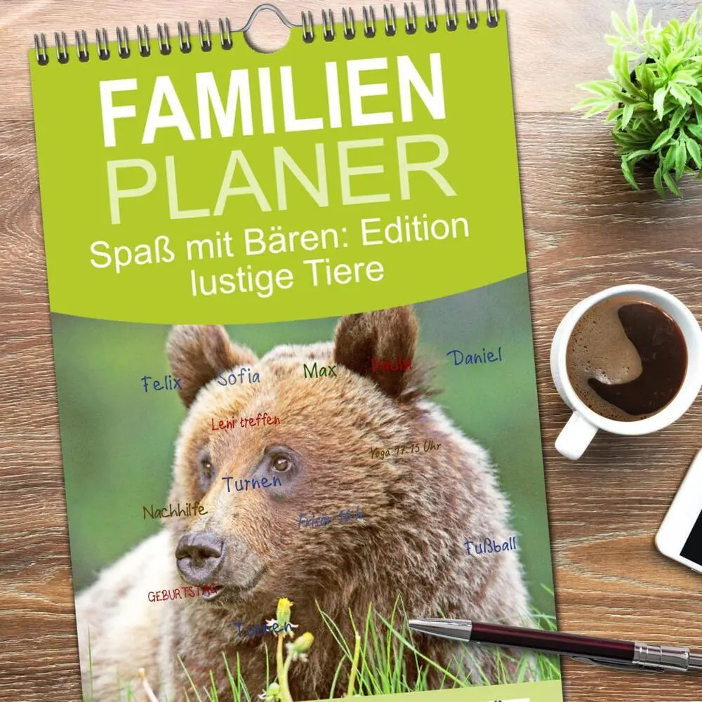 Bild: 9783516499315 | Familienplaner 2026 - Spaß mit Bären: Edition lustige Tiere mit 5...
