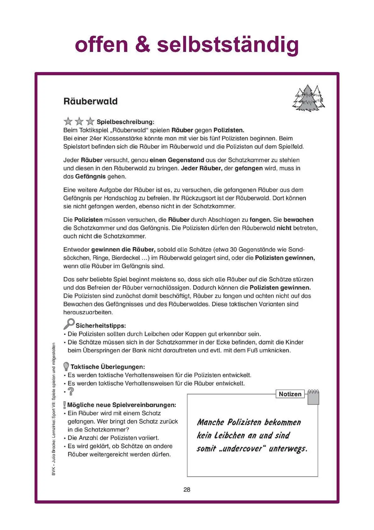 Bild: 9783867409315 | Lernzirkel Sport VII | Spiele spielen und mitgestalten | Julia Bracke
