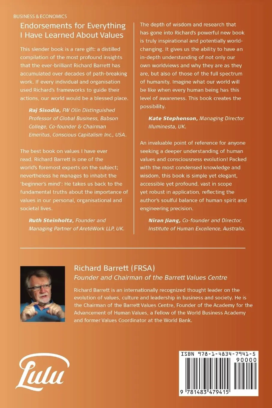 Rückseite: 9781483479415 | Everything I Have Learned About Values | Richard Barrett | Taschenbuch