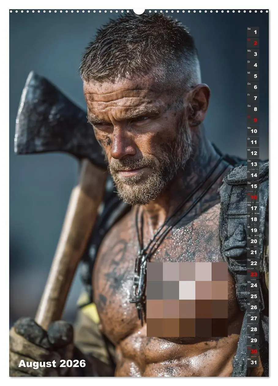 Bild: 9783516629415 | Lösch mich - Sexy Feuerwehrmänner fast nackt im Männerkalender...