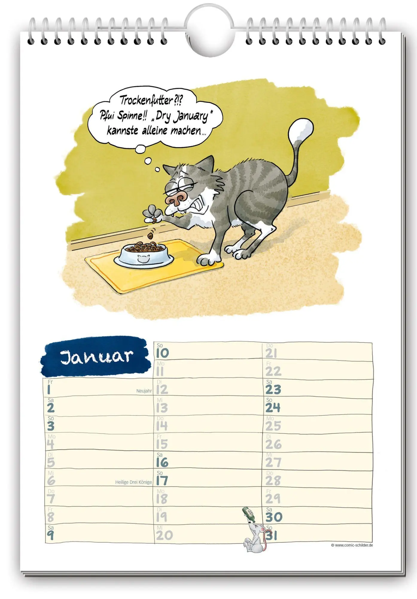 Bild: 9783982859415 | KAtzeLENDER 2027 | Der Comic-Kalender für alle Dosenöffner | Kalender