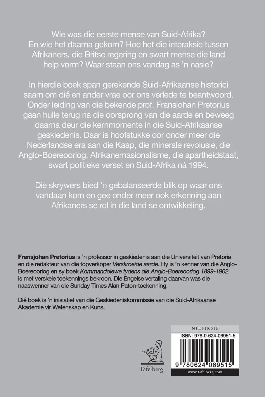 Rückseite: 9780624069515 | Geskiedenis van Suid-Afrika | Fransjohan Pretorius | Taschenbuch