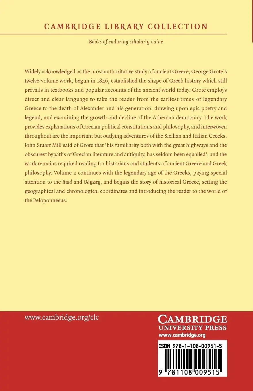 Rückseite: 9781108009515 | A History of Greece | George Grote | Taschenbuch | Englisch | 2009