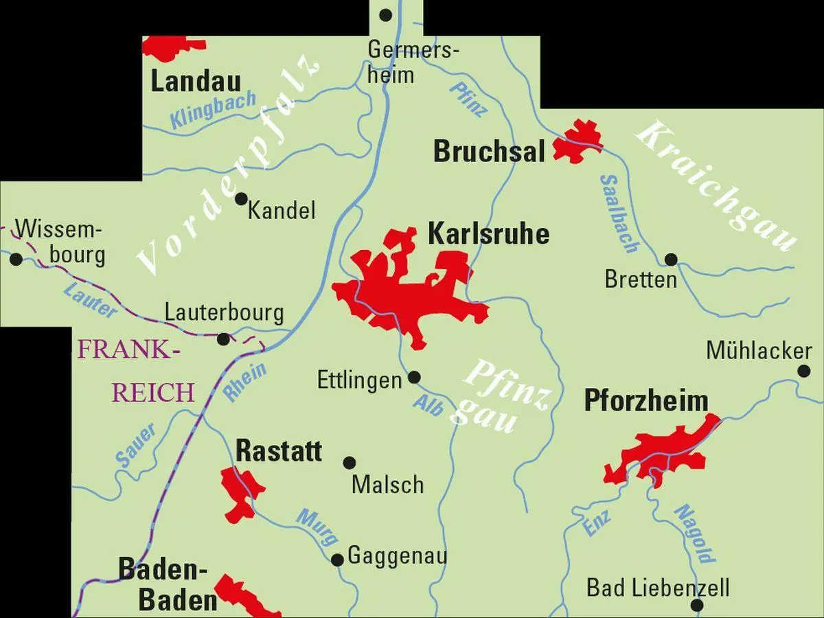 Bild: 9783870739515 | ADFC-Regionalkarte Karlsruhe und Umgebung,1:50.000, reiß- und...