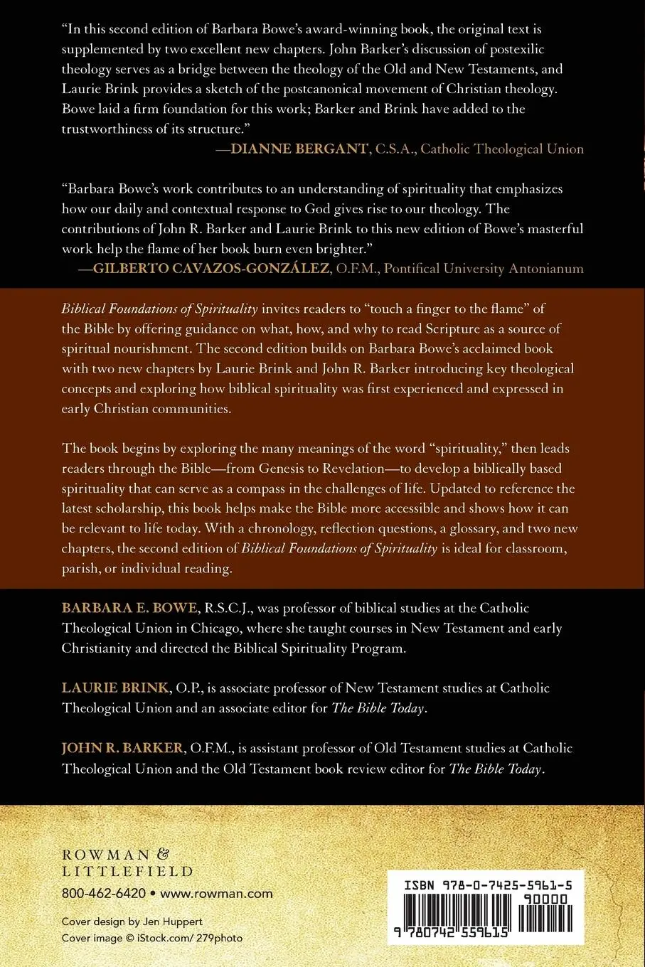 Rückseite: 9780742559615 | Biblical Foundations of Spirituality | Touching a Finger to the Flame
