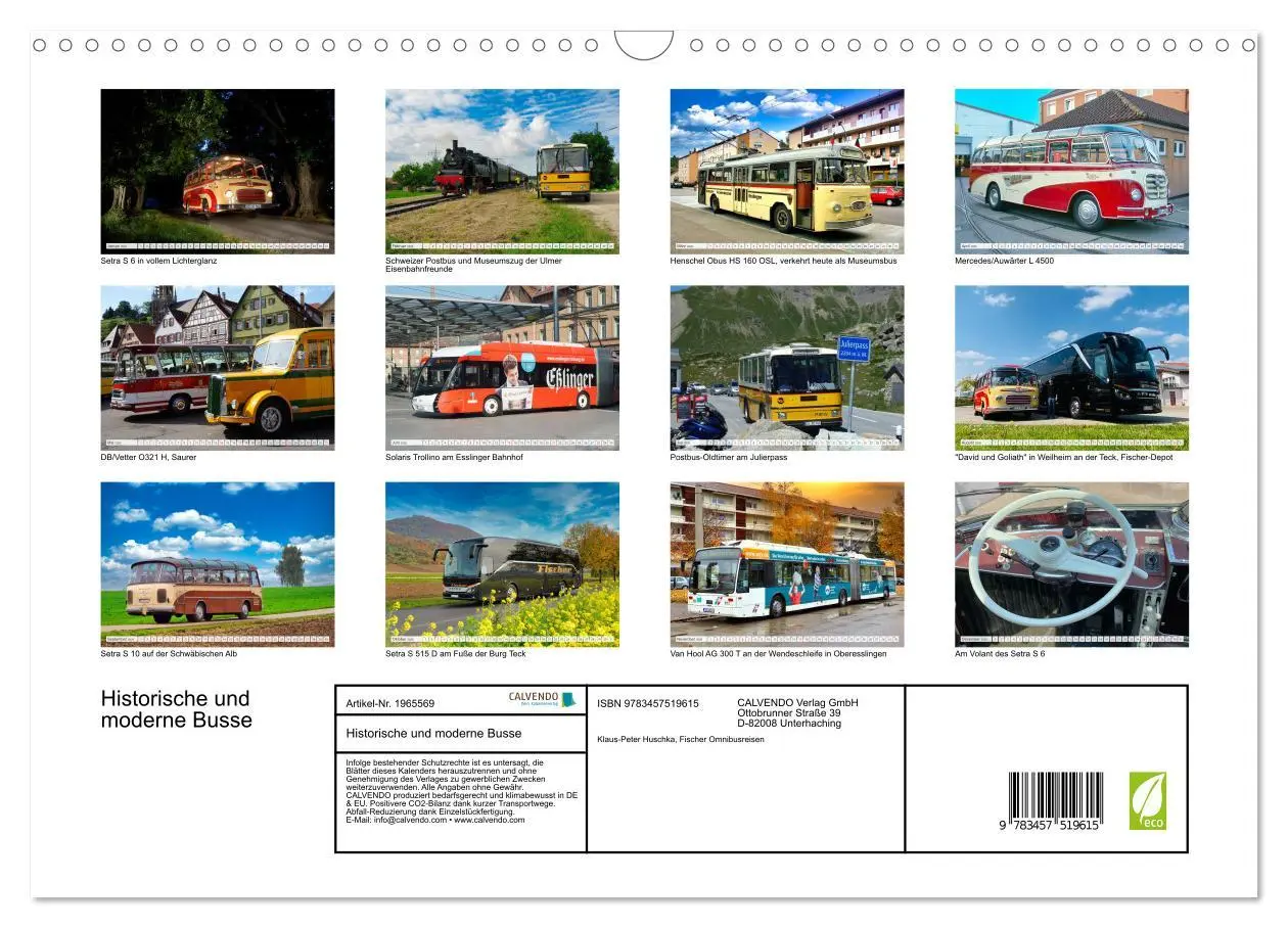 Bild: 9783457519615 | Historische und moderne Busse (Wandkalender 2026 DIN A3 quer),...