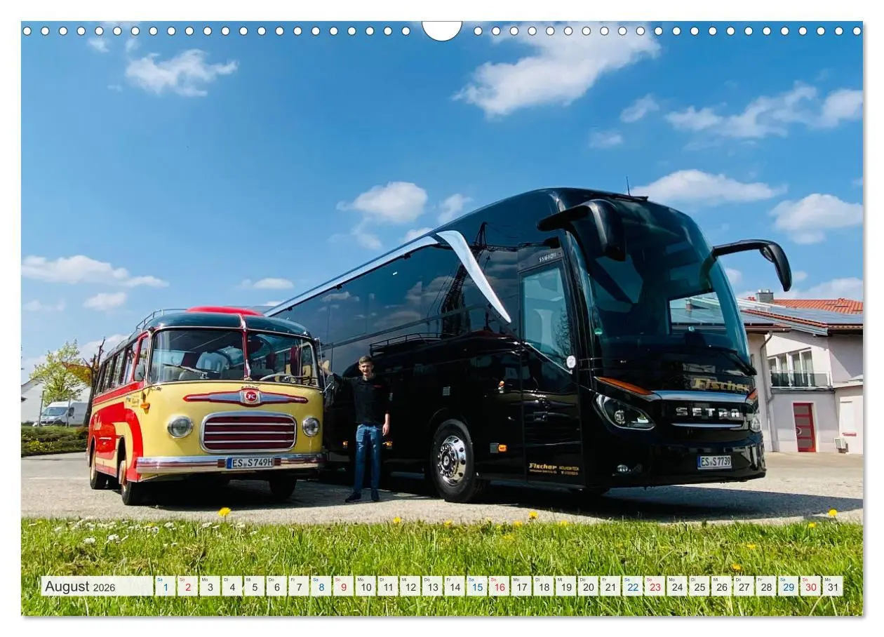 Bild: 9783457519615 | Historische und moderne Busse (Wandkalender 2026 DIN A3 quer),...