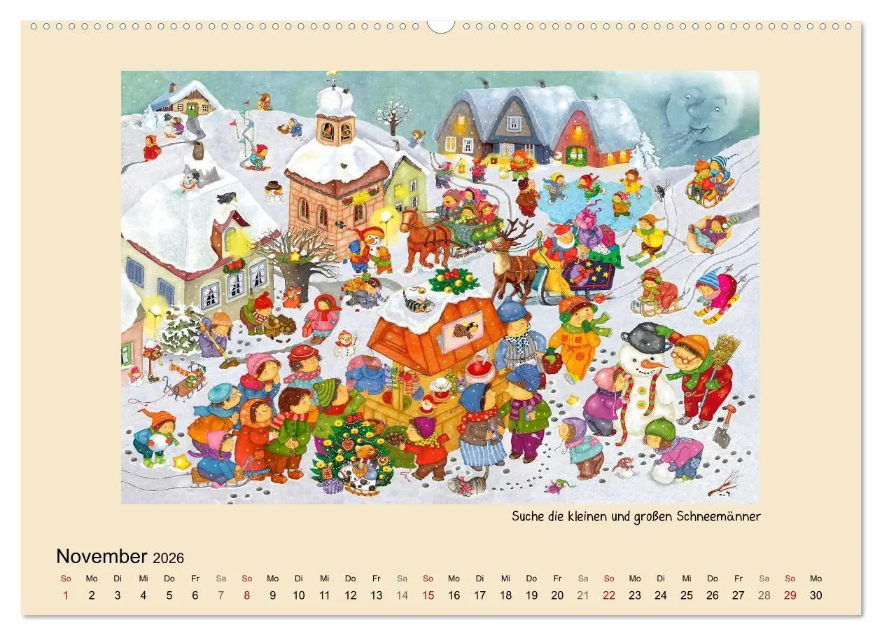 Bild: 9783516229615 | Wimmelbilder (Wandkalender 2026 DIN A2 quer), CALVENDO Monatskalender