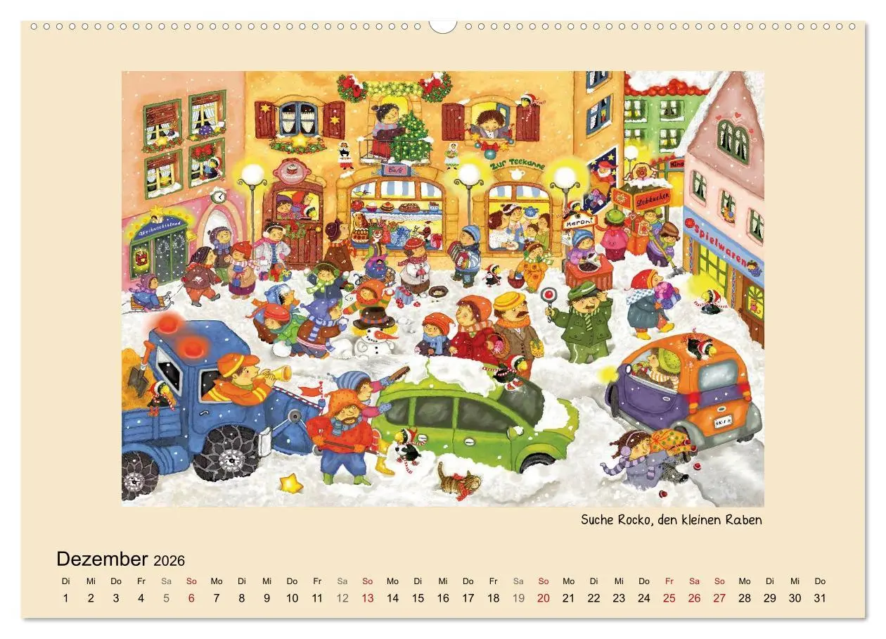 Bild: 9783516229615 | Wimmelbilder (Wandkalender 2026 DIN A2 quer), CALVENDO Monatskalender