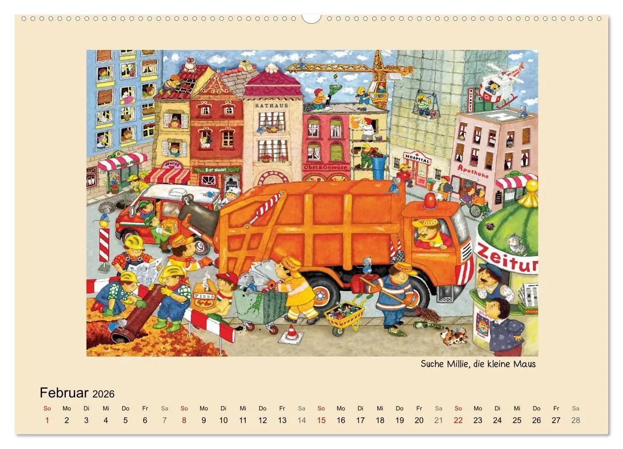 Bild: 9783516229615 | Wimmelbilder (Wandkalender 2026 DIN A2 quer), CALVENDO Monatskalender