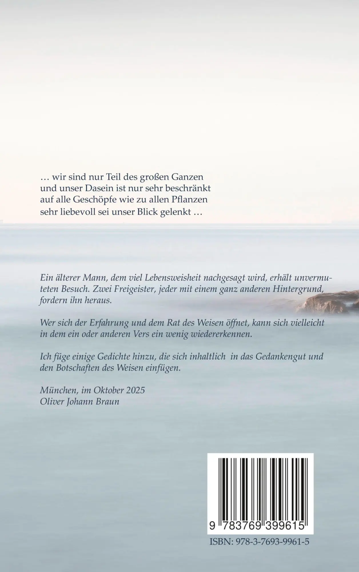 Rückseite: 9783769399615 | Der WEISE und die Begegnung | Oliver Johann Braun | Taschenbuch | 2025