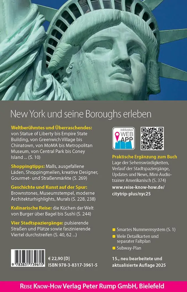 Rückseite: 9783831739615 | Reise Know-How Reiseführer New York City (CityTrip PLUS) | Taschenbuch