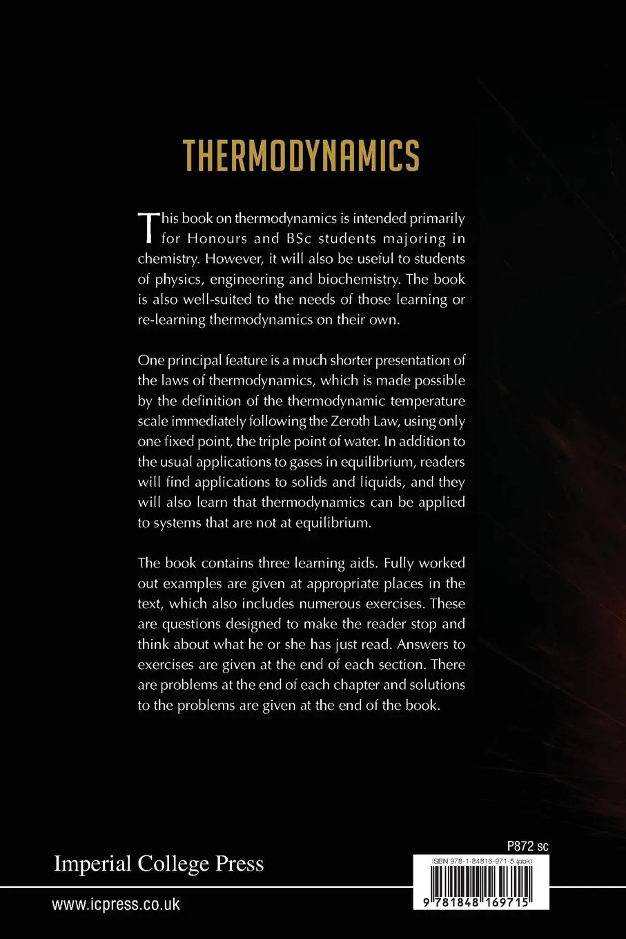 Rückseite: 9781848169715 | THERMODYNAMICS-JACOBS PATRICK | Patrick Jacobs | Taschenbuch | 2013