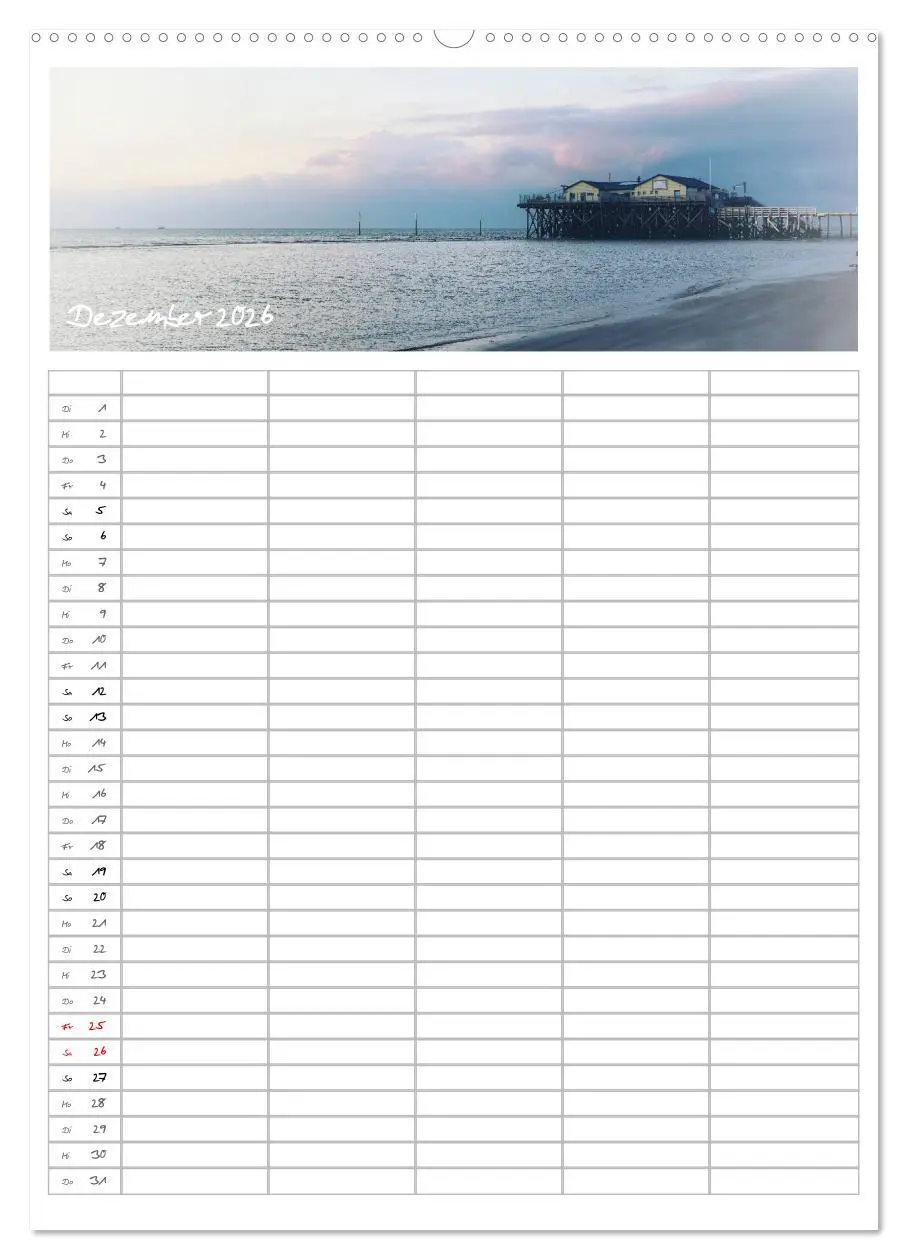 Bild: 9783516389715 | Nordfriesland - Familienplaner (Wandkalender 2026 DIN A2 hoch),...