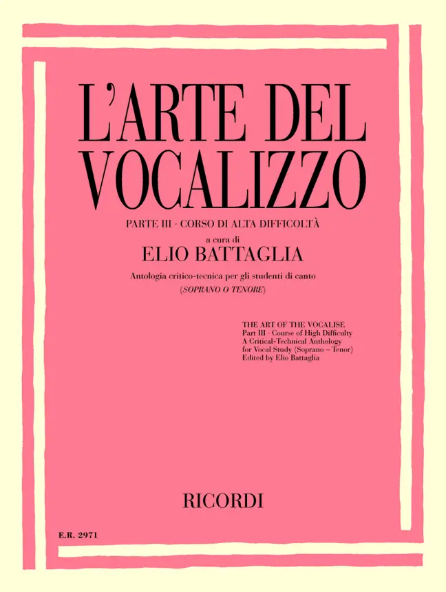 Cover: 9790041829715 | L'Arte del Vocalizzo (Soprano-Tenore) Parte III | Elio Battaglia
