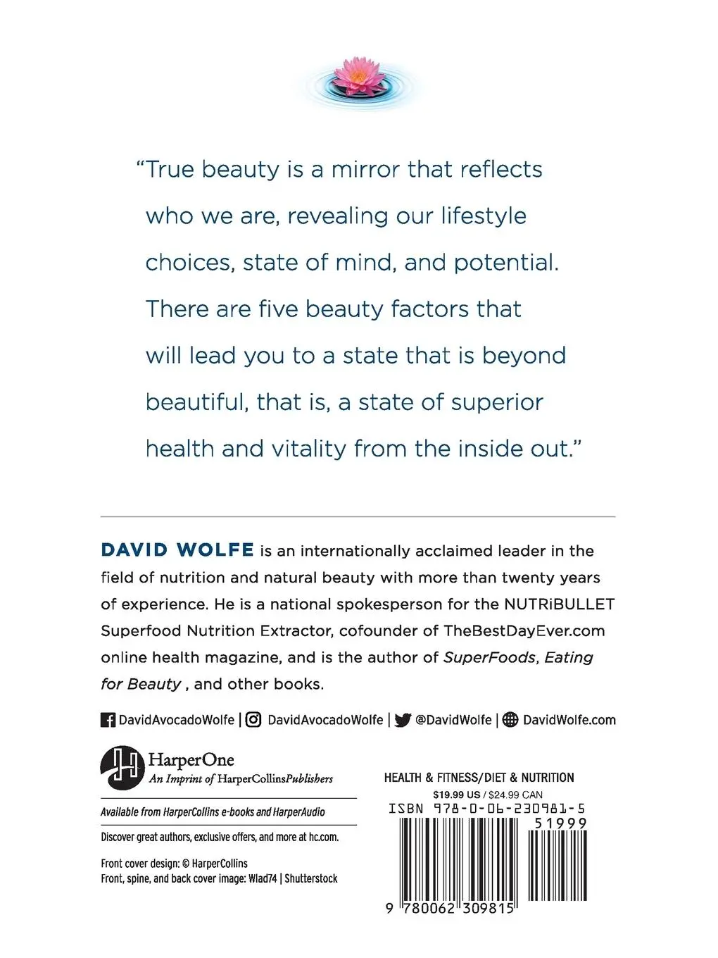 Rückseite: 9780062309815 | The Beauty Diet | David Wolfe | Taschenbuch | Kartoniert / Broschiert