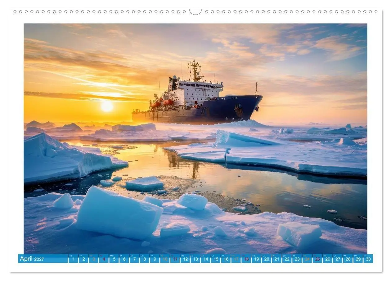 Bild: 9783516759815 | Eisbrecher in der Arktis (Wandkalender 2027 DIN A2 quer), CALVENDO...