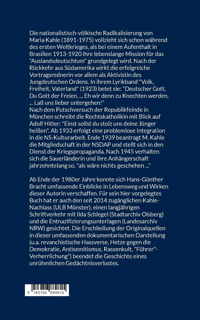 Rückseite: 9783756889815 | Maria Kahle - Einblicke in Leben und Wirken einer...
