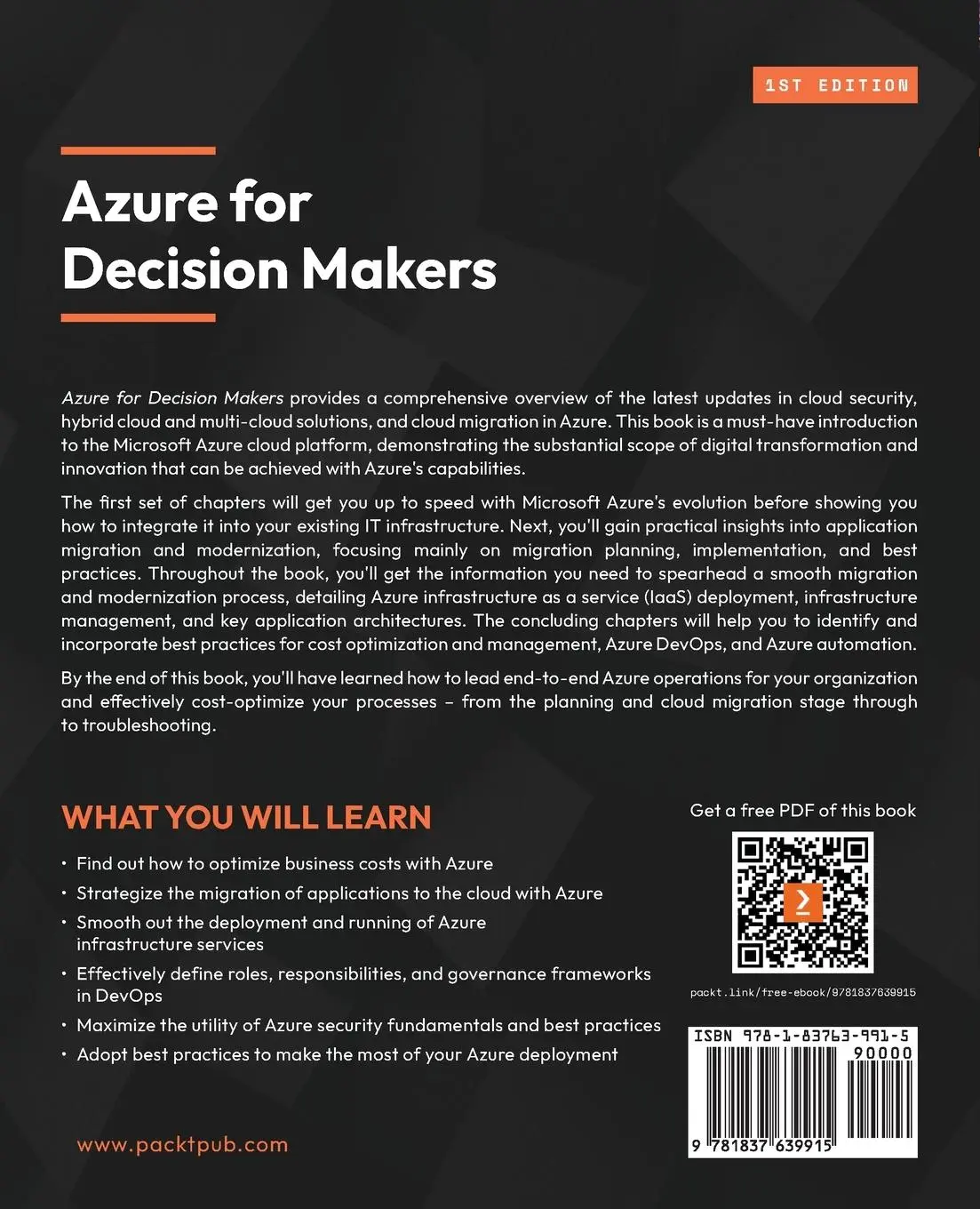 Rückseite: 9781837639915 | Azure for Decision Makers | Jack Lee (u. a.) | Taschenbuch | Englisch