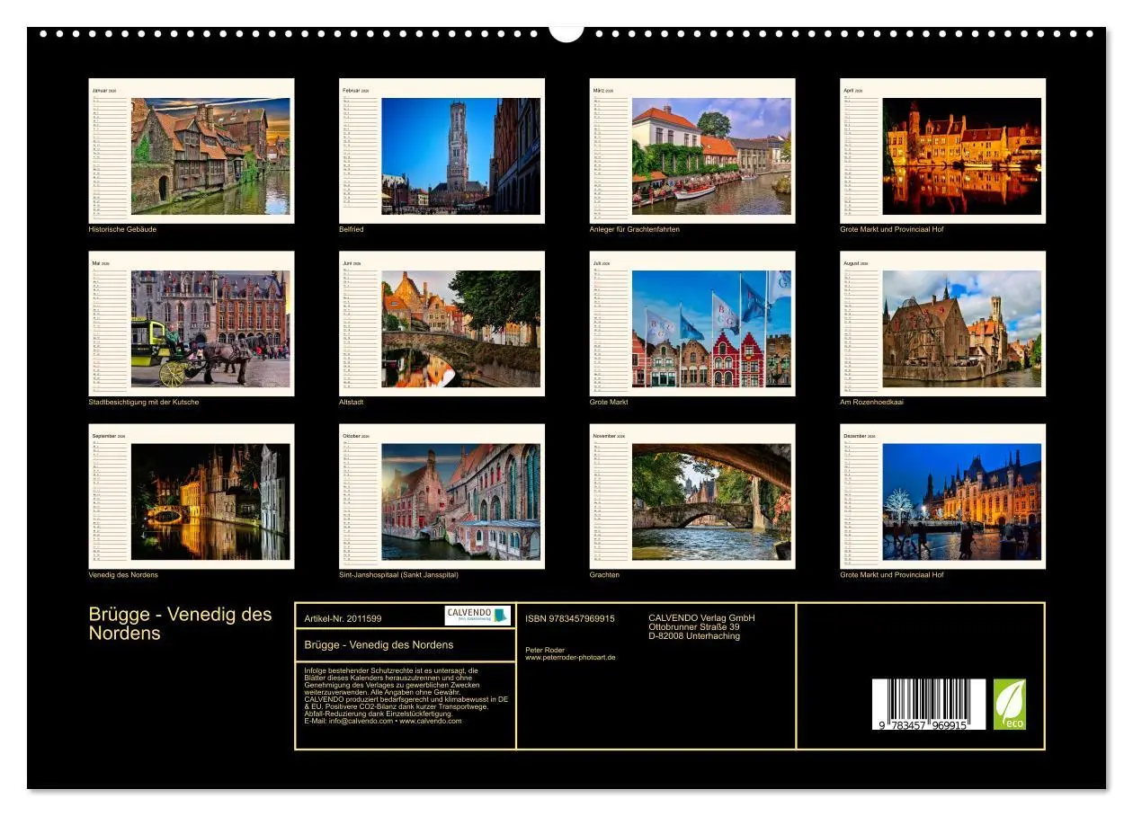 Bild: 9783457969915 | Brügge - Venedig des Nordens (hochwertiger Premium Wandkalender...
