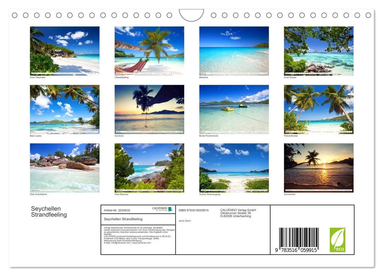 Bild: 9783516059915 | Seychellen Strandfeeling (Wandkalender 2026 DIN A4 quer), CALVENDO...