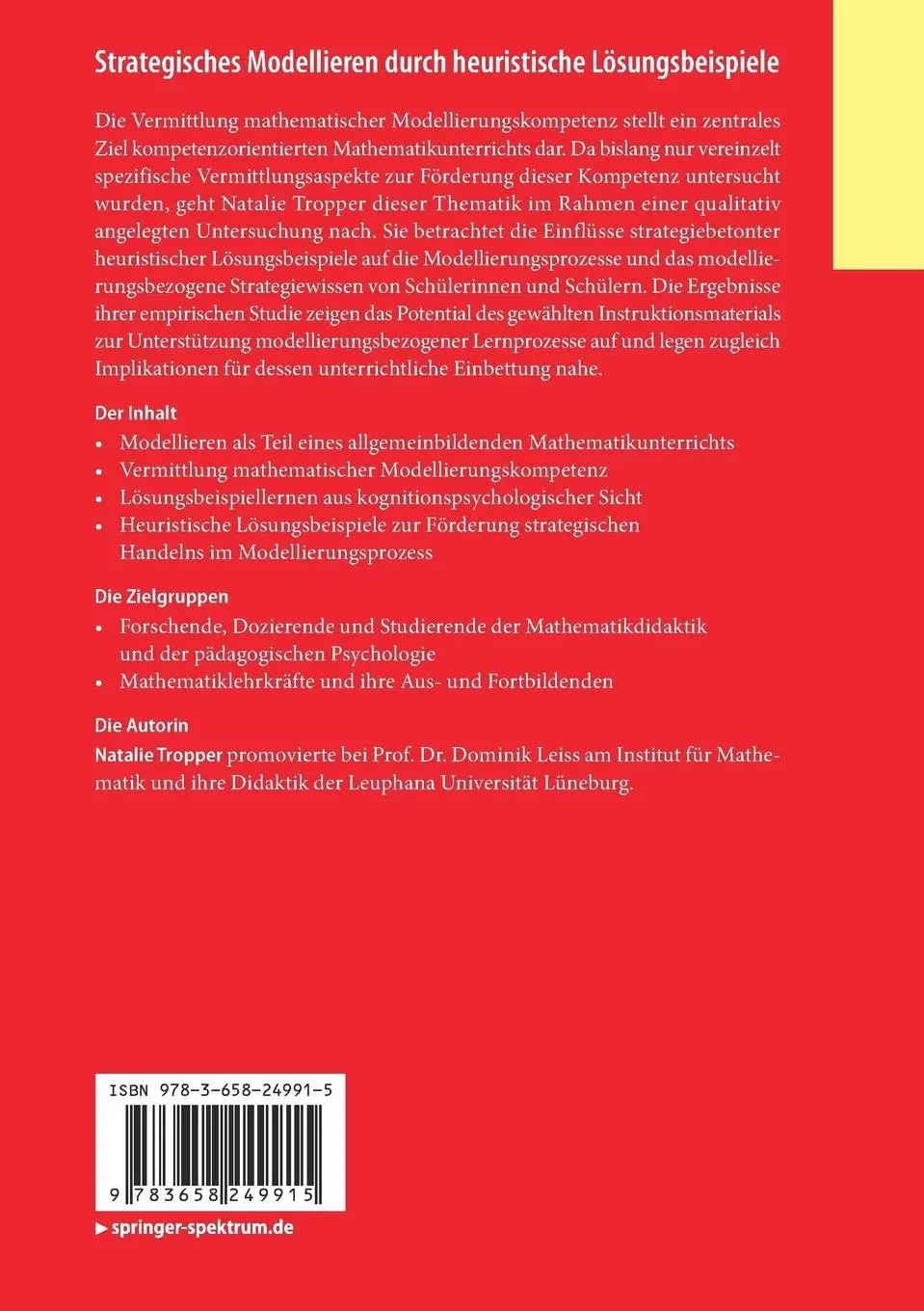 Rückseite: 9783658249915 | Strategisches Modellieren durch heuristische Lösungsbeispiele | Buch