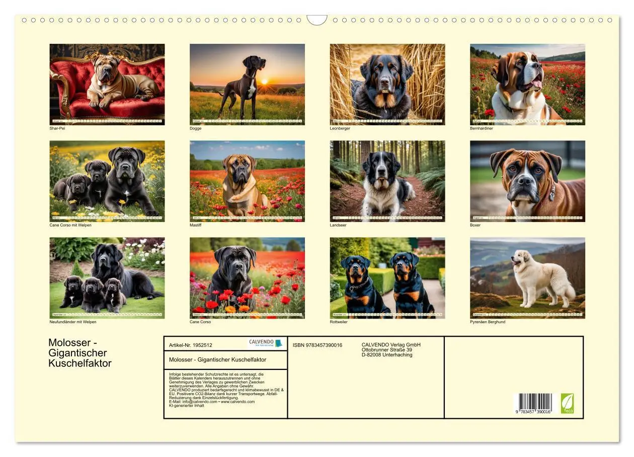 Bild: 9783457390016 | Molosser - Gigantischer Kuschelfaktor (Wandkalender 2026 DIN A2...
