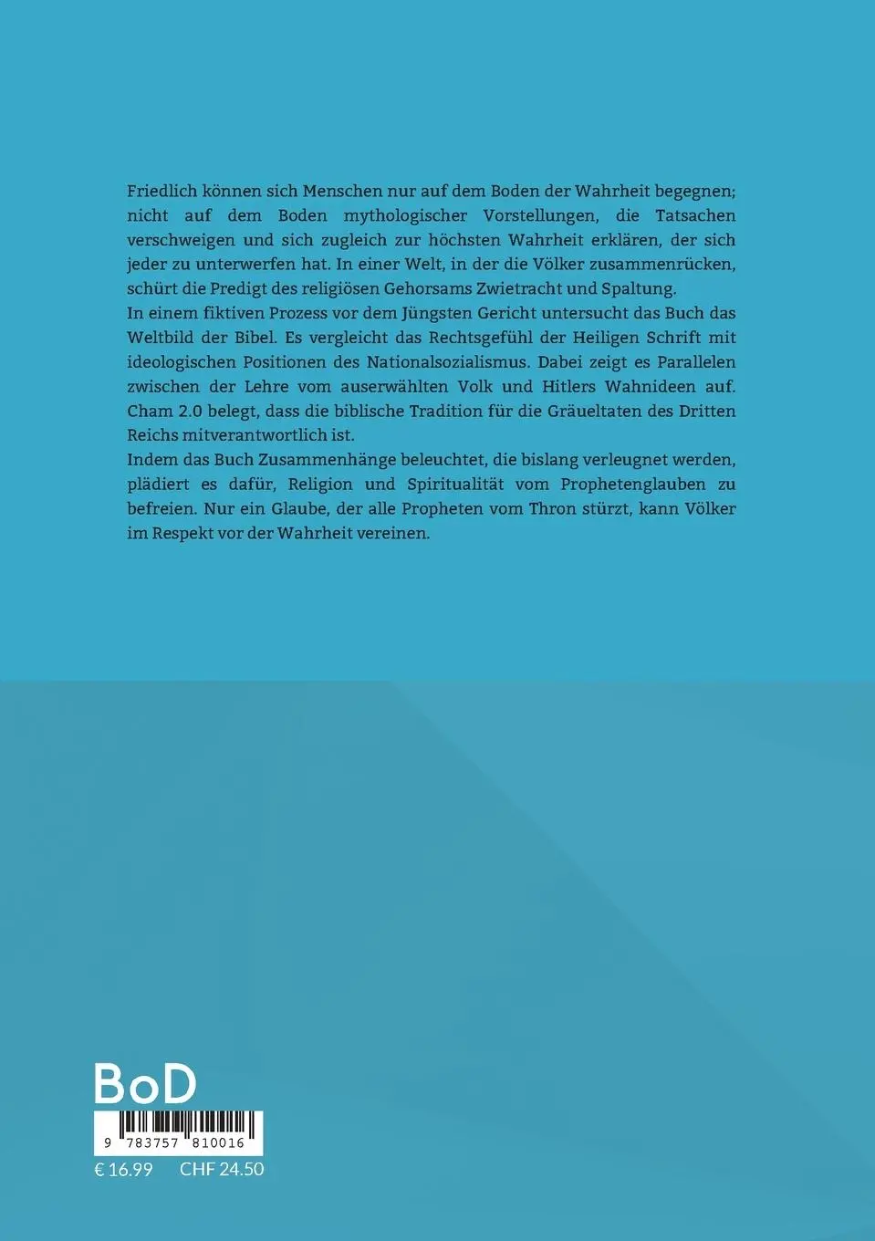 Rückseite: 9783757810016 | Cham 2.0 | Wenn Glaube in die Irre führt | Michael Depner | Buch