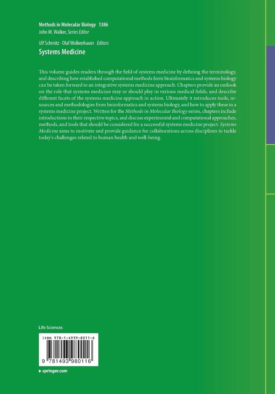 Rückseite: 9781493980116 | Systems Medicine | Ulf Schmitz (u. a.) | Taschenbuch | xiv | Englisch