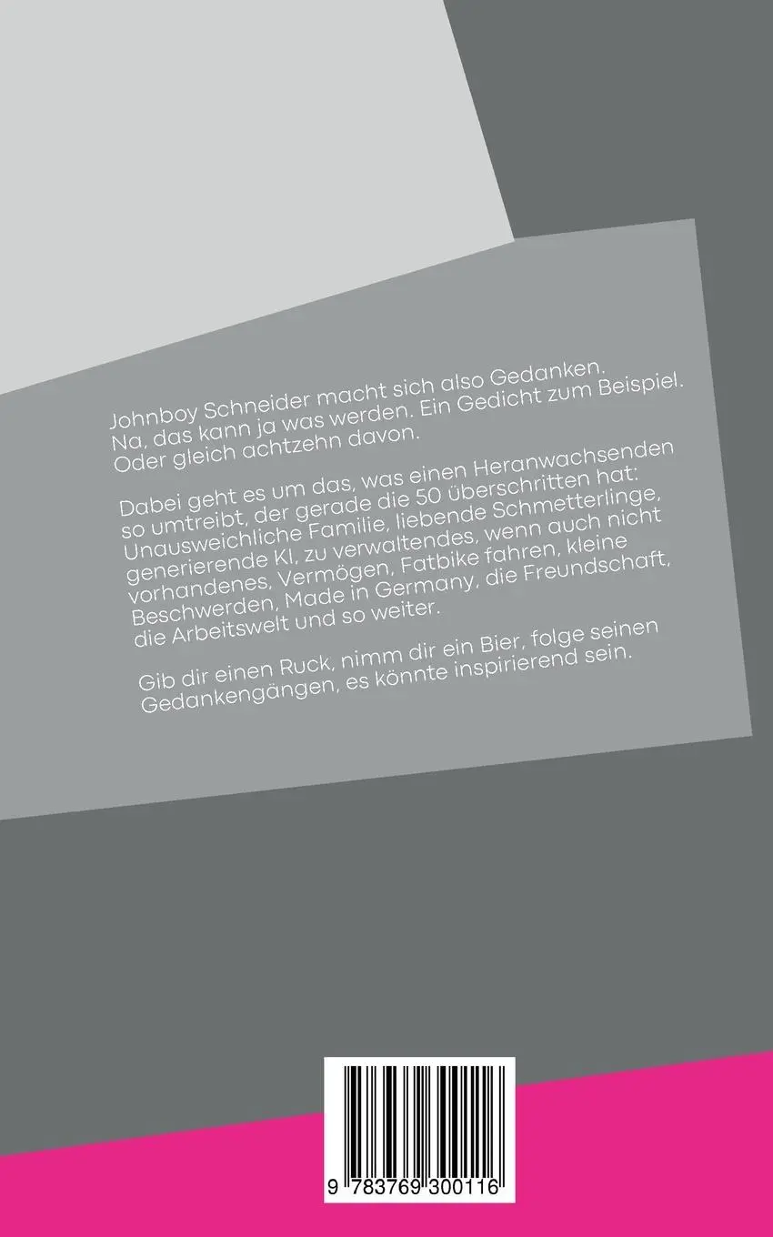 Rückseite: 9783769300116 | Ich mach mir so meine Gedanken | Lebenslauf-Lyrik, Teil 1 | Schneider
