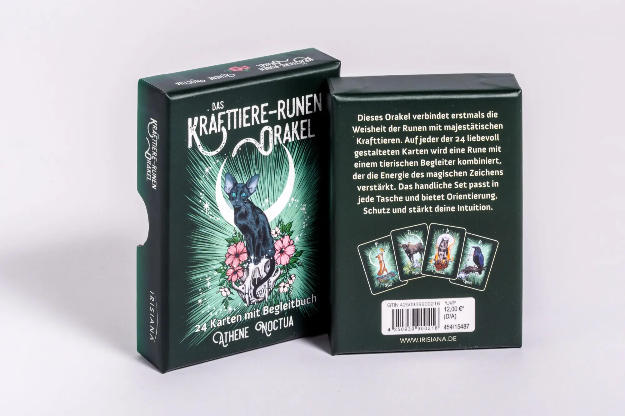 Bild: 4250939900216 | Das Krafttiere Runen Orakel | 24 Karten mit Begleitbuch | Noctua | Box