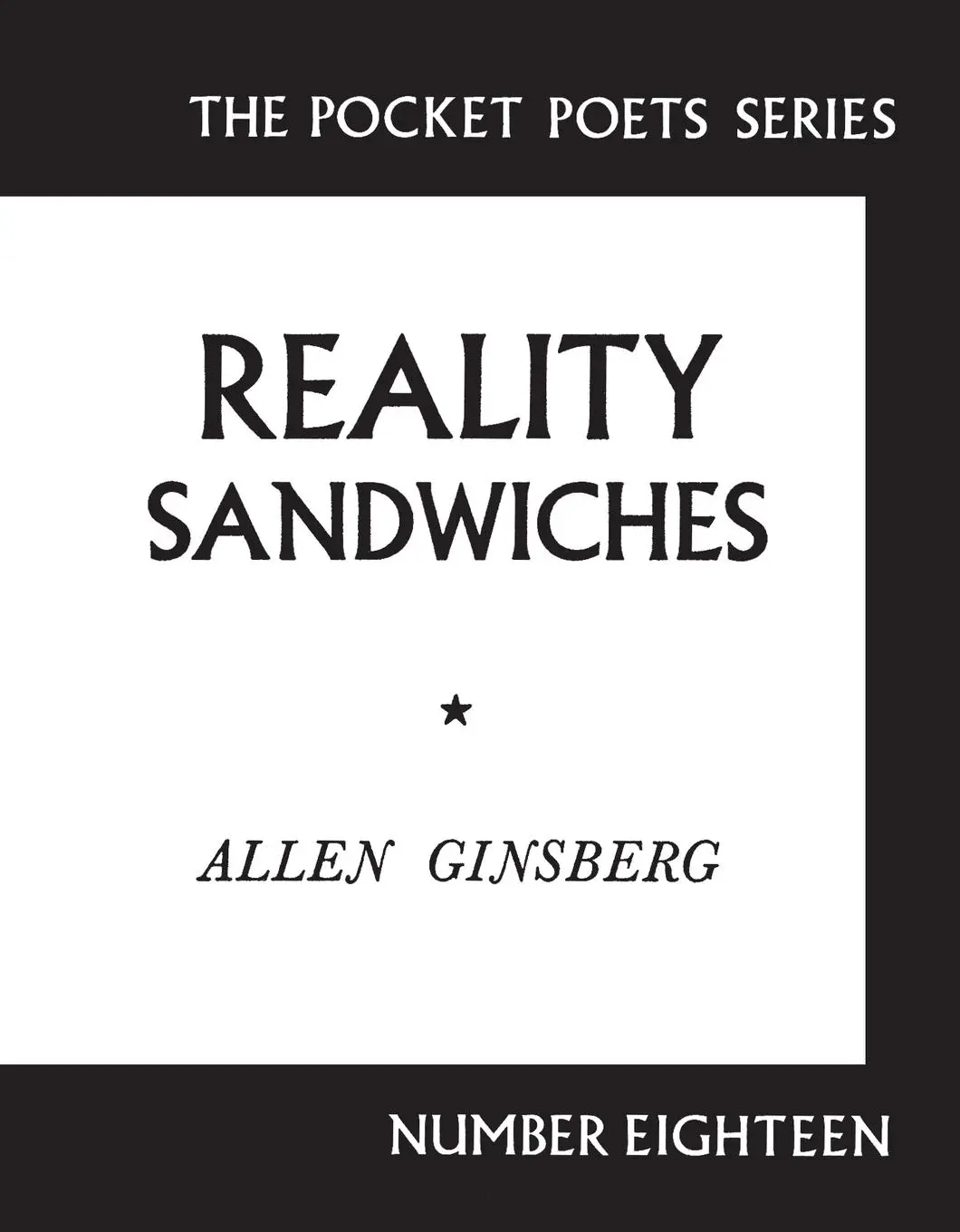 Cover: 9780872860216 | Reality Sandwiches | 1953-1960 | Allen Ginsberg | Taschenbuch