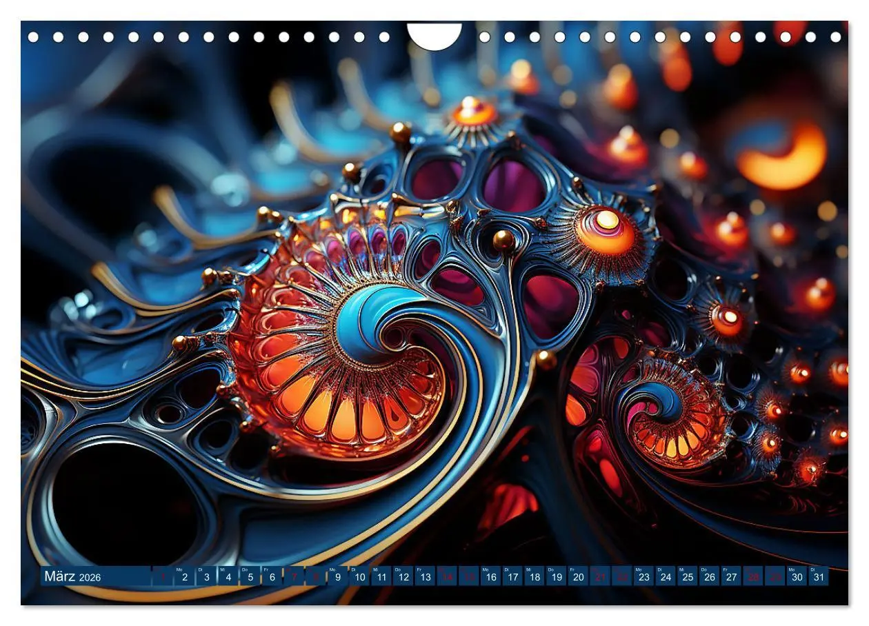 Bild: 9783457370216 | Fraktaler Zauber (Wandkalender 2026 DIN A4 quer), CALVENDO...