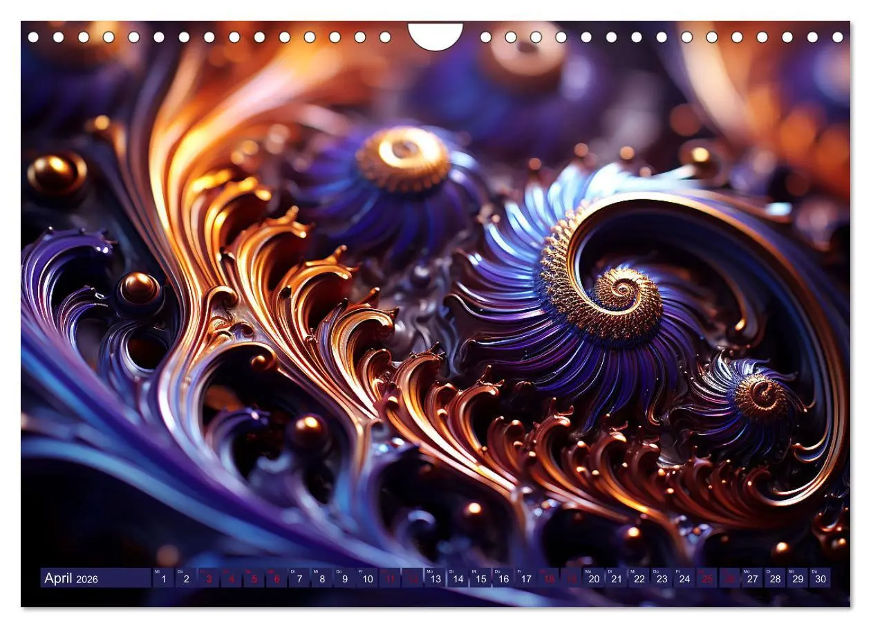Bild: 9783457370216 | Fraktaler Zauber (Wandkalender 2026 DIN A4 quer), CALVENDO...