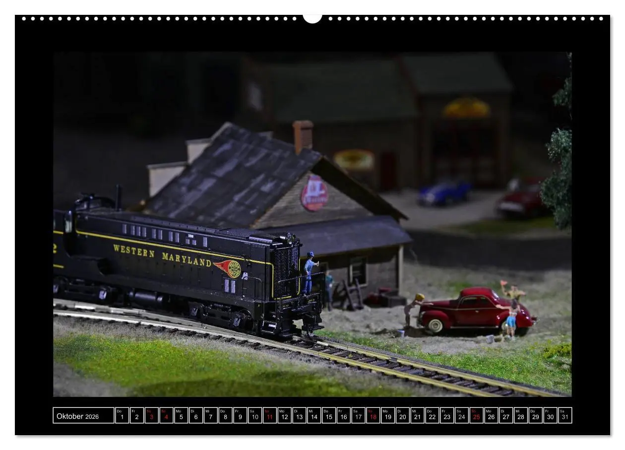 Bild: 9783516150216 | Amerikanische Modelleisenbahnen (hochwertiger Premium Wandkalender...