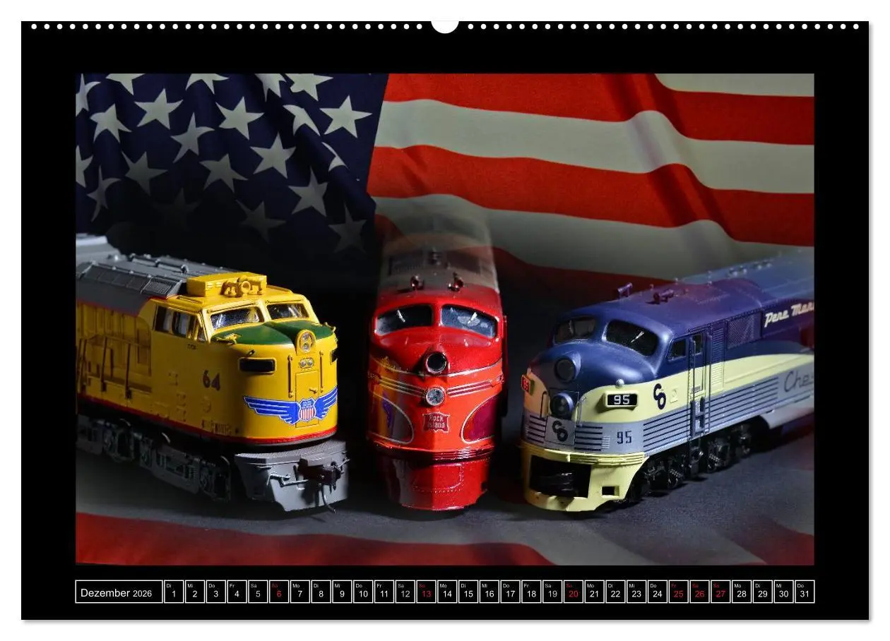Bild: 9783516150216 | Amerikanische Modelleisenbahnen (hochwertiger Premium Wandkalender...