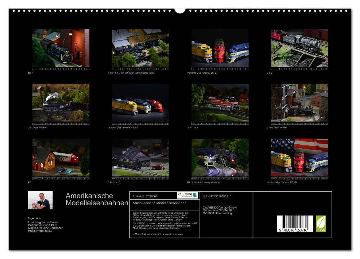 Bild: 9783516150216 | Amerikanische Modelleisenbahnen (hochwertiger Premium Wandkalender...
