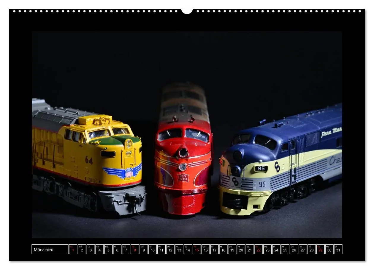Bild: 9783516150216 | Amerikanische Modelleisenbahnen (hochwertiger Premium Wandkalender...