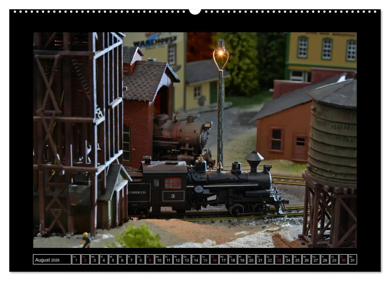 Bild: 9783516150216 | Amerikanische Modelleisenbahnen (hochwertiger Premium Wandkalender...