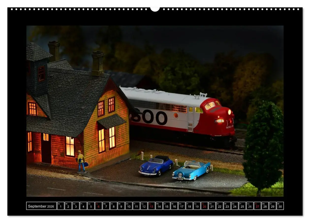 Bild: 9783516150216 | Amerikanische Modelleisenbahnen (hochwertiger Premium Wandkalender...