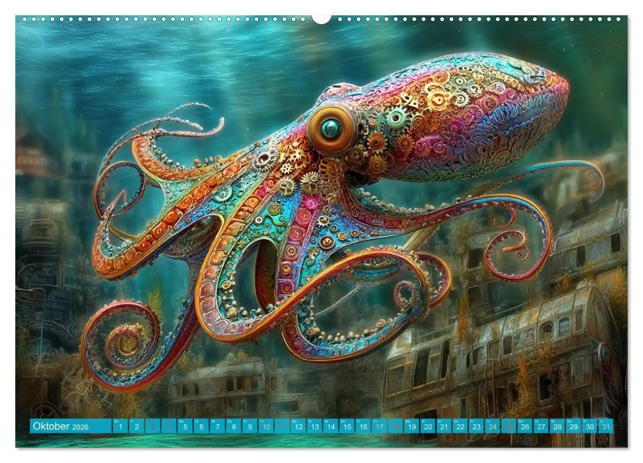 Bild: 9783516600216 | Aqua Mechanica - Steampunk unter dem Meer (Wandkalender 2026 DIN A2...