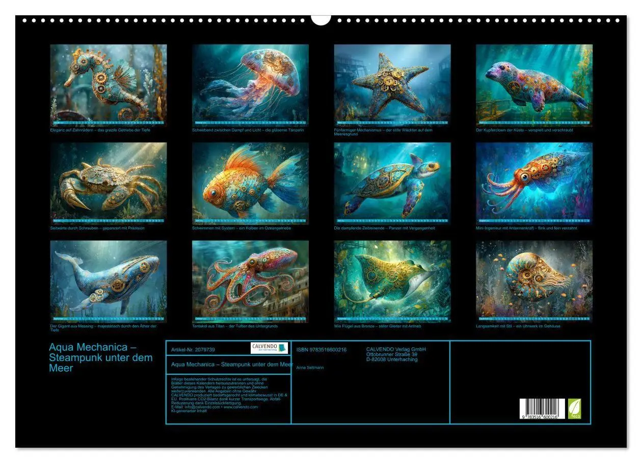 Bild: 9783516600216 | Aqua Mechanica - Steampunk unter dem Meer (Wandkalender 2026 DIN A2...