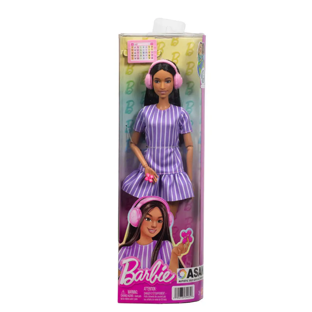 Cover: 194735340316 | Barbie Fashionista mit lila Streifen | Blister | JJN58 | Deutsch