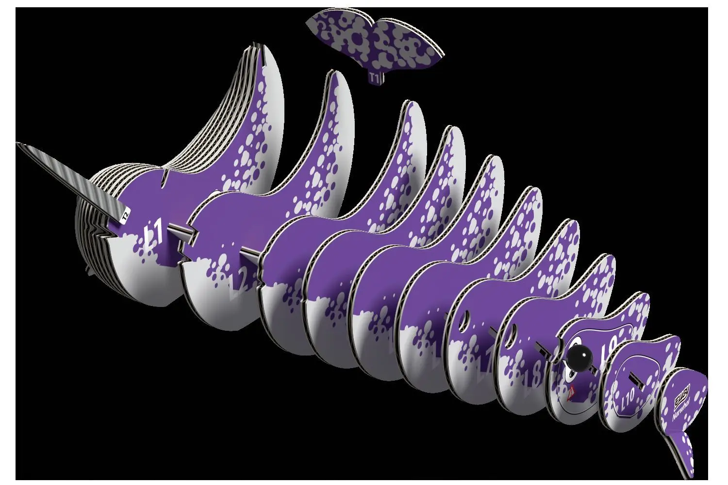 Bild: 9421035150316 | EUGY - 3D Bastelset Narwal | Kit (Bastelset) | In Karton | 650033