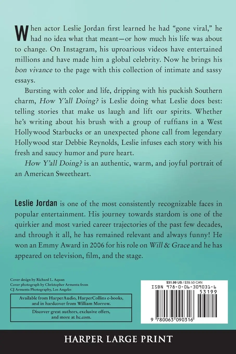 Rückseite: 9780063090316 | How Y'all Doing? LP | Leslie Jordan | Taschenbuch | Englisch | 2023