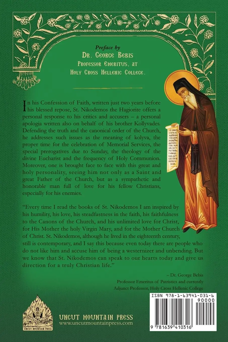 Rückseite: 9781639410316 | Confession of Faith | St. Nikodemos the Hagiorite | Taschenbuch | 2023