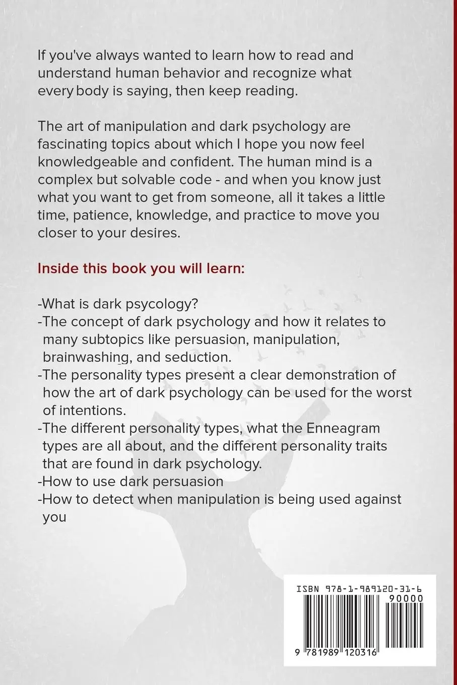 Rückseite: 9781989120316 | Dark Psychology Mastery | Jason Miller | Taschenbuch | Englisch | 2019