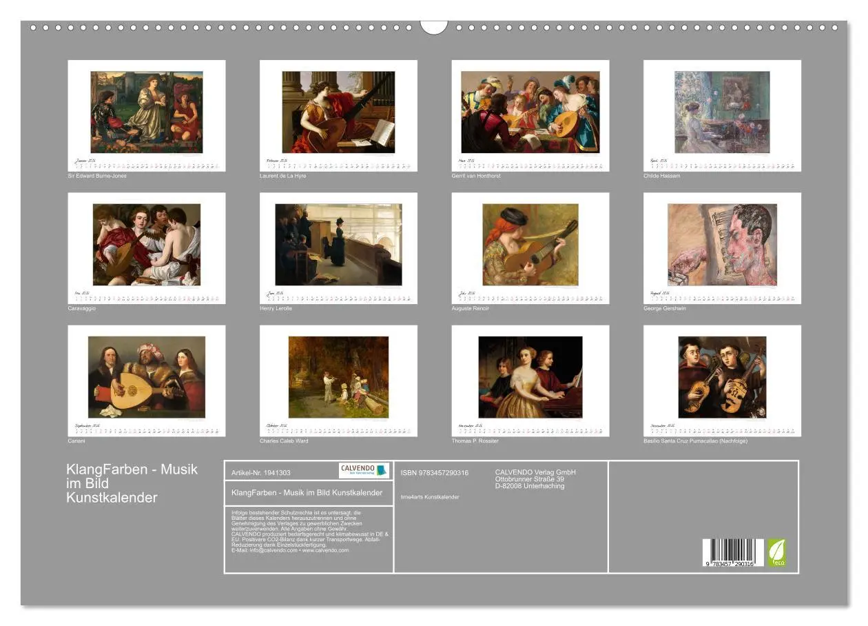 Bild: 9783457290316 | KlangFarben - Musik im Bild Kunstkalender (Wandkalender 2026 DIN A2...