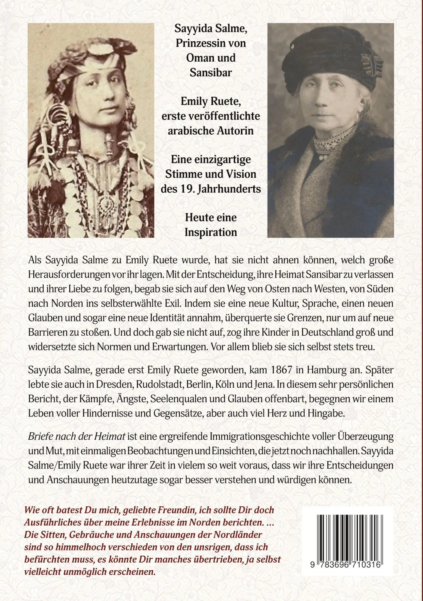 Rückseite: 9783696710316 | Briefe nach der Heimat | Andrea Emily Stumpf | Taschenbuch | 188 S.