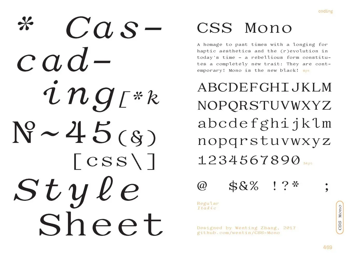 Bild: 9783721210316 | Mono is the new Black | Monospace Fontionary | Steinmüller Robert